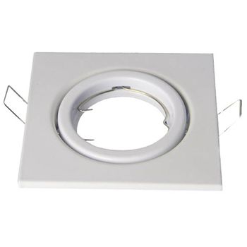 Aro Orientable Hierro Cuadrado Encastrable Blanco