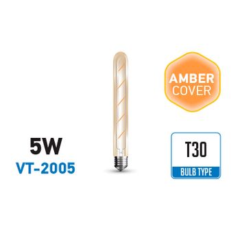 Bombilla Led E27 T30 Filamento 5w V-tac Vt-2005 500lm