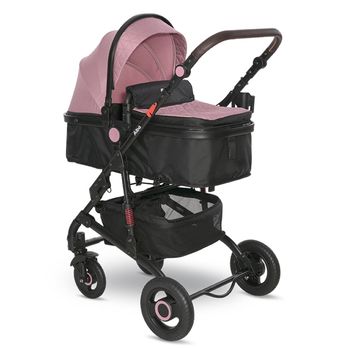 Carrito De Bebé Dúo Convertible Alba Premium De Lorelli Pink