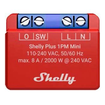 Shelly 1pm Gen3 Mini Módulo Interruptor Rojo