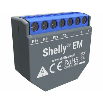 Módulo Shelly Doble Medidor Automatización Wifi Em + Core 50a