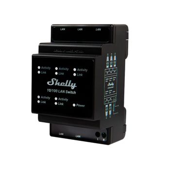 Shelly Din Rail Lan Switch 5 Rj45 Ports