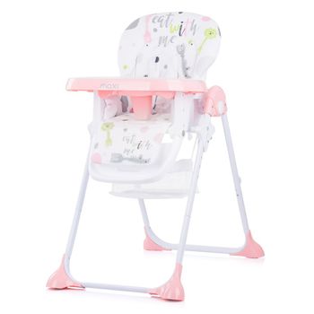 Trona plegable para bebé con bandeja doble, ruedas silenciosas, silla de  altura de alimentación ajustable para ahorrar espacio, color rosa