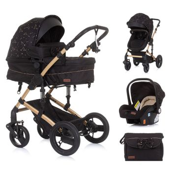 Carrito De Bebé Camea Trío Convertible Con Bolso De Chipolino Ebony