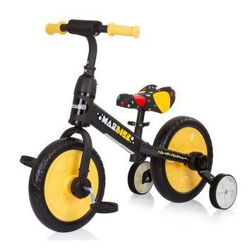 Bicicleta Infantil Con Pedales Y Ruedines Max Bike Yellow