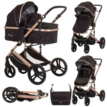 Carrito De Bebé Duo Convertible Amore Hasta 22 Kg Obsidian Gold