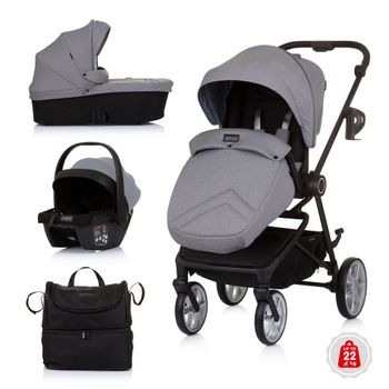 Carrito De Bebé Trio Linea Hasta 22 Kg De Chipolino Ash Grey