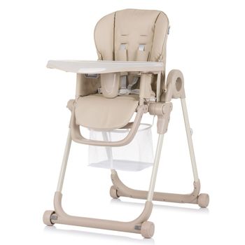 Trona Con Asiento Reclinable De Polipiel Master Chef De Chipolino Pure Beige