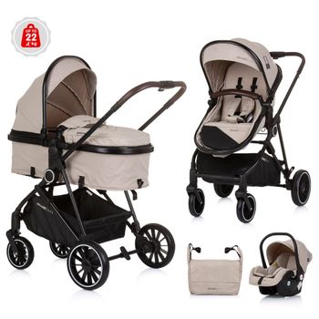 Carrito De Bebé Trio Convertible Aura Hasta 22 Kg Macadamia