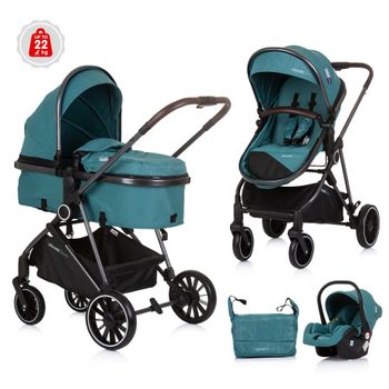 Carrito De Bebé Trio Convertible Aura Hasta 22 Kg Teal