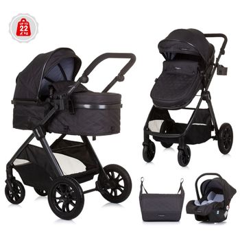 Carrito De Bebé Trio Convertible Harmony Hasta 22 Kg De Chipolino Granite