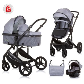 Carrito De Bebé Trío Convertible Amore Hasta 22 Kg Ash Grey