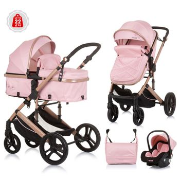 Carrito De Bebé Trío Convertible Amore Hasta 22 Kg Flamingo