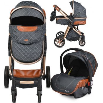 Carrito de Bebé 3 in 1 LORELLI Alba Blue (Azul)