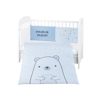 Juego De Cama 2 Piezas Estilo Ue 70/140 Bear With Me Azul