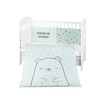 Juego De Cama 2 Piezas Estilo Ue 70/140 Bear With Me Menta