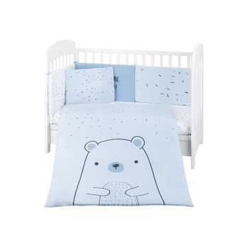 Juego De Cama 6 Piezas 60/120 Bear With Me Azul