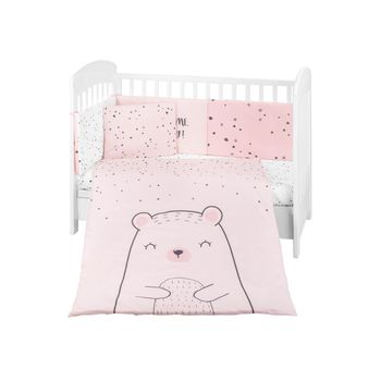 Juego De Cama 6 Piezas 60/120 Bear With Me Rosa