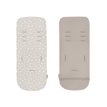 Funda De Espuma Viscoelástica Para Cochecito Dots Beige