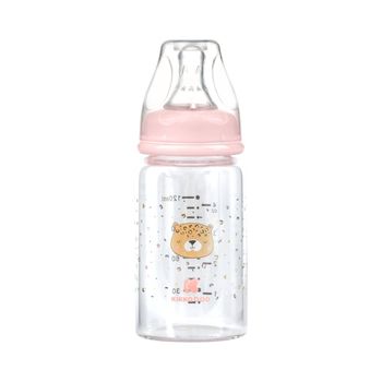 Biberón De Cristal 120ml Savanna Rosa