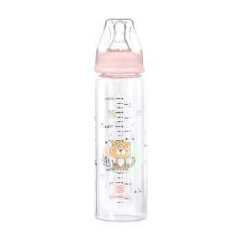 Biberón De Cristal 240ml Savanna Rosa