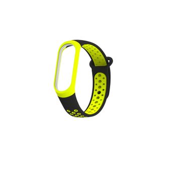 Wisetony® Correa Puro Silicona Bicolor Para Xiaomi Mi Band 3 - Negro&verde