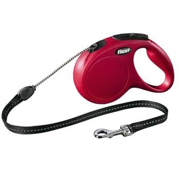 Correa Mascotas Extensible 5mt-20kg New Classic M Rojo Flexi