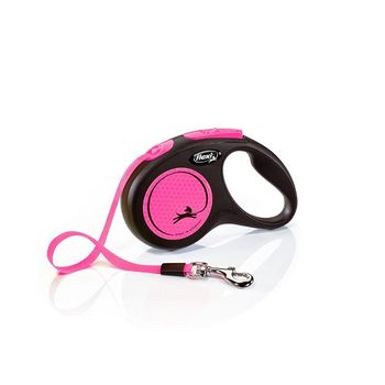 Correa Para Perros Flexi New Neon S Cinta (5m) Rosa