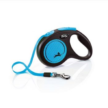 Correa Para Perros Flexi New Neon M Cinta (5m) Azul