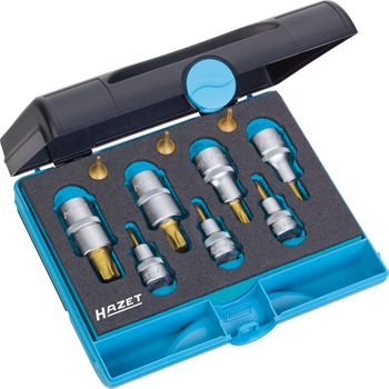 Hazet 1557/10 Juego De Herramientas ∙ Torx® ∙ Cuadrado Hueco 1/4 Pulgadas (6,3 Mm), Cuadrado Hueco 3/8 Pulgadas (10 Mm), Cuadrado Hueco 1/2 Pulgadas (12,5 Mm) ∙ Perfil Torx® Interior ∙ T8 ∙ T10 ∙ T15 ∙ T20 ∙ T25 ∙ T30 ∙ T40 ∙ T50 