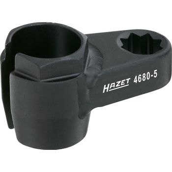 Hazet 4680-5 Llaves Para Las Sondas De Gases De Escape ∙ Cuadrado Doble Hueco 1/2 Pulgada (12,5 Mm) ∙ Perfil De Hexágono Exterior ∙ 22 Mm