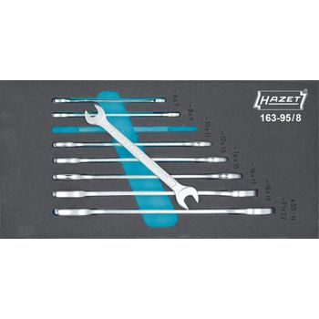 Hazet 163-95/8 Juego De Llaves De Dos Bocas ∙ Perfil De Hexágono Exterior ∙ 6 x 7 ∙ 8 x 9 ∙ 10 x 11 ∙ 12 x 13 ∙ 14 x 15 ∙ 16 x 17 ∙ 18 x 19 ∙ 21 x 22 ∙ Número De Herramientas: 8