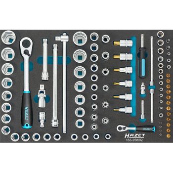 Hazet 163-258/92 Juego De Llaves De Vaso ∙ 1 x 5,5 ∙ 3 ... 32 ∙ E4 – e20 ∙ Ph1 – ph2 ∙ T6 – t60 ∙ Número De Herramientas: 92