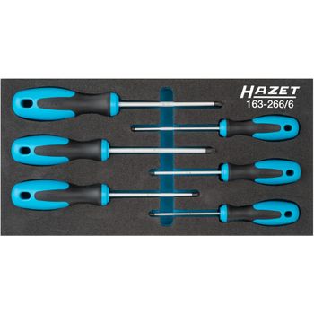 Hazet 163-266/6 Juego De Destornilladores ∙ Torx® ∙ Perfil Torx® Interior ∙ T10 ∙ T15 ∙ T20 ∙ T25 ∙ T27 ∙ T30 ∙ Número De Herramientas: 6