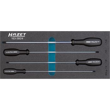 Hazet 163-380/4 Juego De Destornilladores ∙ Torx® ∙ Perfil Torx® Interior ∙ T15 ∙ T20 ∙ T25 ∙ T30 ∙ Número De Herramientas: 4