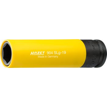 Hazet 904slg-19 Llave De Vaso De Impacto ∙ Hexagonal ∙ Extralarga ∙ Cuadrado Hueco 1/2 Pulgadas (12,5 Mm) ∙ Perfil De Tracción De Hexágono Exterior ∙ 19 Mm