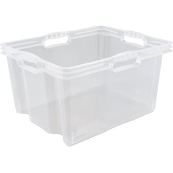 Caja Almacenaje Con Asas Plástico Keeeper Franz 43 X 35 X 23 Cm 24 L