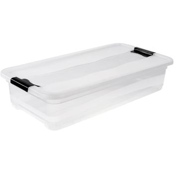 Cubo De Almacenaje Con Tapa Plástico Keeeper Cornelia 33l Transparente