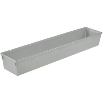 Recipiente Organizador Plástico Keeeper Pepe 38 X 8 X 5 Cm Plateado