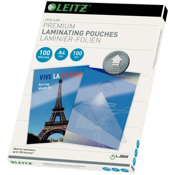 Bolsas De Plastificar Ilam 100 Micron A4 100 Unidades Leitz