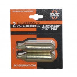 Sks Blister 2 Cartuchos De Aire Co2 16 Gr Air Champ Sin Rosca