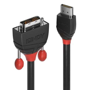 Cable Lindy Hdmi A Dvi-d - Línea Negra - 0.5m