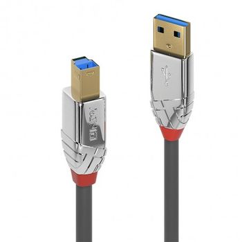 Lindy - 36660 Cable Usb 0,5 M Usb 3.2 Gen 1 (3.1 Gen 1) Usb A Usb B Cromo, Gris