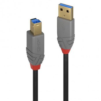 Lindy - 36743 Cable Usb 3 M Usb 3.2 Gen 1 (3.1 Gen 1) Usb A Usb B Negro, Gris