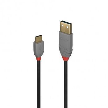 Lindy - 36887 Cable Usb 2 M Usb 2.0 Usb A Usb C Negro, Gris