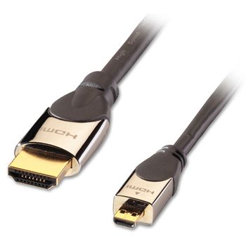 Lindy Cromo, Hdmi - Micro Hdmi, 2m Cable Hdmi Hdmi Tipo A (estándar) Hdmi Tipo D (micro) Negro, Plata