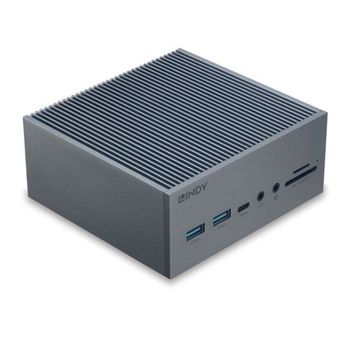 Lindy 43351 Base Para Portátil Y Replicador De Puertos Acoplamiento Usb 3.2 Gen 1 (3.1 Gen 1) Type-c Gris