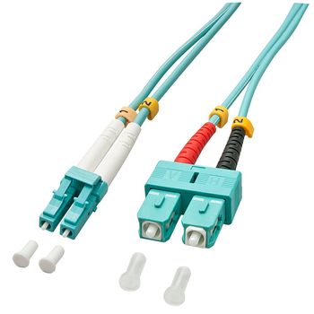 Lindy 20m Om3 Lc - Sc Duplex 20m Lc Sc Om3 Turquesa Cable De Fibra Optica - Cable De Fibra Óptica (20 M, Om3, Lc, Sc, Turquesa)