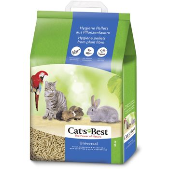 Cats Best Universal Lecho Ecológico Biodegradable Para Conejos, Gatos Y Pequeños Roedores - 40 L