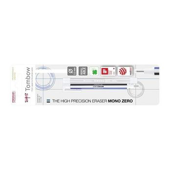 Tombow Mono Zero Borrador De Precisi?n Punta 23mm Redonda Mas Recambio Cuerpo Blancoazulnegro Blister